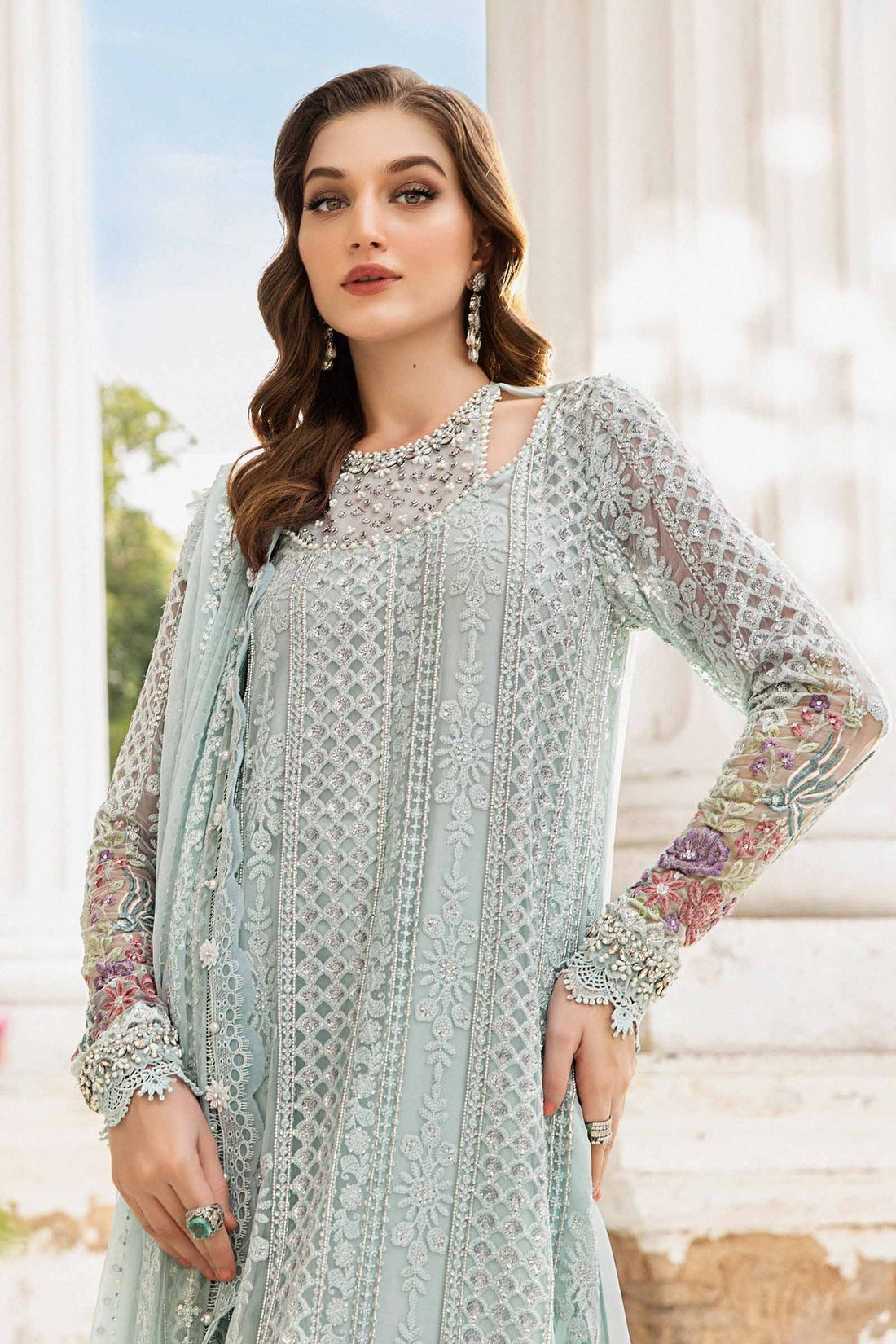 Unstitched Embroidered Chiffon Suit | MPC-24-103